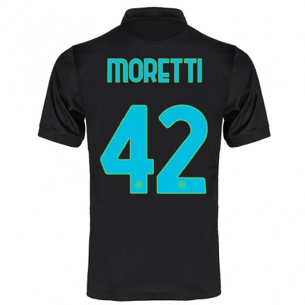 Naisten Jalkapallo Lorenzo Moretti #42 Musta 3. Paita 2021/22 Lyhythihainen Paita T-paita