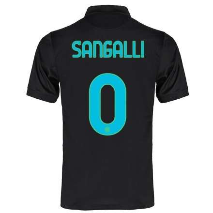 Naisten Jalkapallo Mattia Sangalli #0 Musta 3. Paita 2021/22 Lyhythihainen Paita T-paita