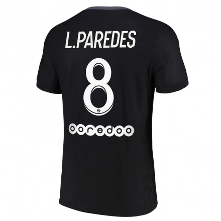 Naisten Jalkapallo Leandro Paredes #8 Musta 3. Paita 2021/22 Lyhythihainen Paita T-paita