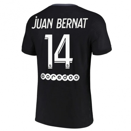 Naisten Jalkapallo Juan Bernat #14 Musta 3. Paita 2021/22 Lyhythihainen Paita T-paita