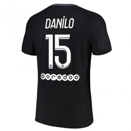 Naisten Jalkapallo Danilo Pereira #15 Musta 3. Paita 2021/22 Lyhythihainen Paita T-paita