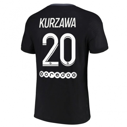 Naisten Jalkapallo Layvin Kurzawa #20 Musta 3. Paita 2021/22 Lyhythihainen Paita T-paita