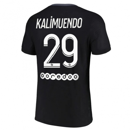 Naisten Jalkapallo Arnaud Kalimuendo #29 Musta 3. Paita 2021/22 Lyhythihainen Paita T-paita
