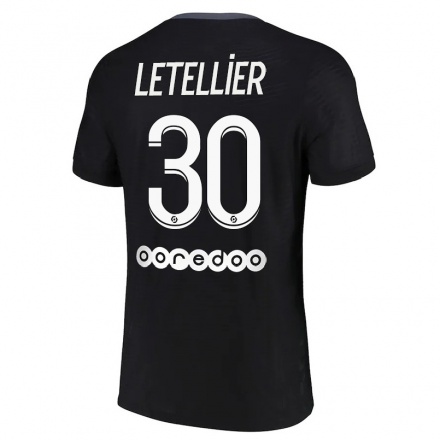 Naisten Jalkapallo Alexandre Letellier #30 Musta 3. Paita 2021/22 Lyhythihainen Paita T-paita