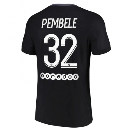 Naisten Jalkapallo Timothee Pembele #32 Musta 3. Paita 2021/22 Lyhythihainen Paita T-paita