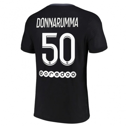 Naisten Jalkapallo Gianluigi Donnarumma #50 Musta 3. Paita 2021/22 Lyhythihainen Paita T-paita