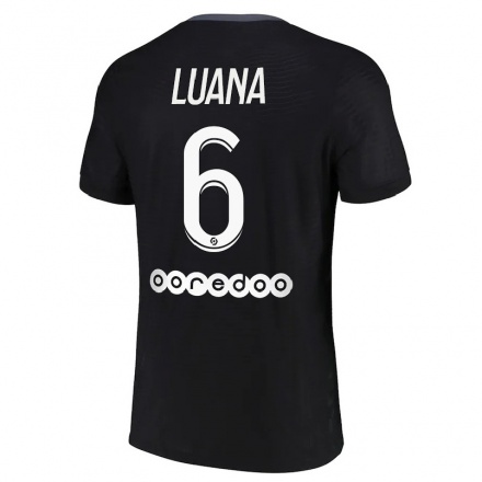 Naisten Jalkapallo Luana #6 Musta 3. Paita 2021/22 Lyhythihainen Paita T-paita