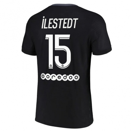 Naisten Jalkapallo Amanda Ilestedt #15 Musta 3. Paita 2021/22 Lyhythihainen Paita T-paita