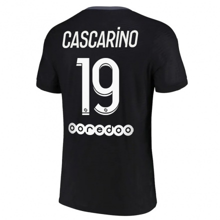 Naisten Jalkapallo Estelle Cascarino #19 Musta 3. Paita 2021/22 Lyhythihainen Paita T-paita