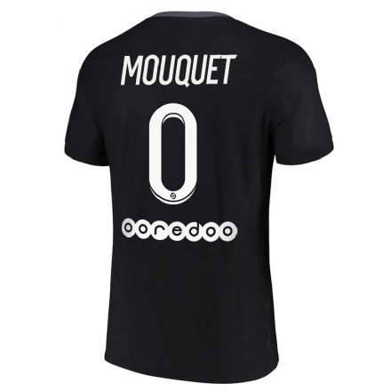 Naisten Jalkapallo Louis Mouquet #0 Musta 3. Paita 2021/22 Lyhythihainen Paita T-paita