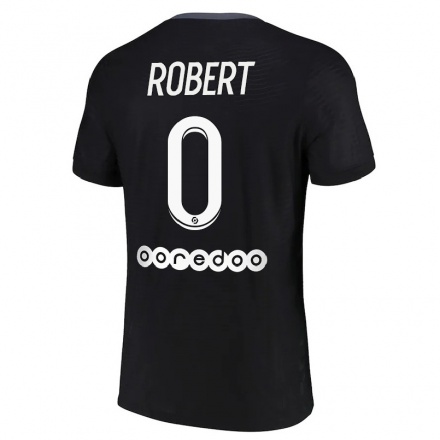 Naisten Jalkapallo Laure Robert #0 Musta 3. Paita 2021/22 Lyhythihainen Paita T-paita