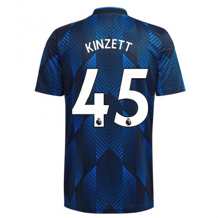 Naisten Jalkapallo Ella Kinzett #45 Tummansininen 3. Paita 2021/22 Lyhythihainen Paita T-paita