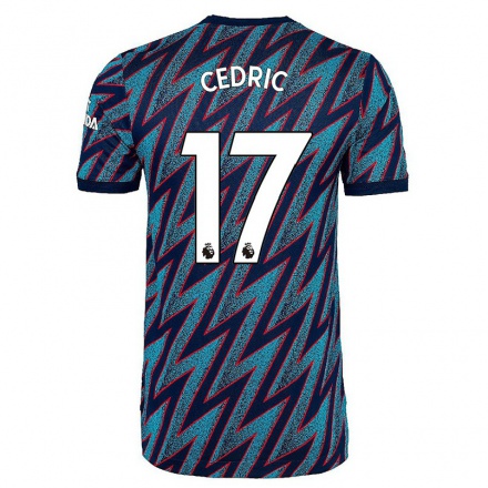 Naisten Jalkapallo Cedric Soares #17 Sininen Musta 3. Paita 2021/22 Lyhythihainen Paita T-paita
