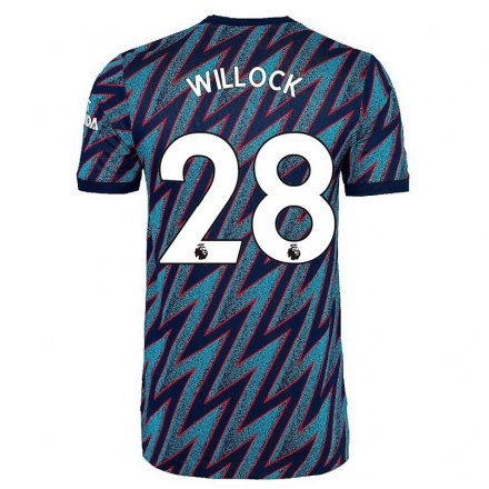 Naisten Jalkapallo Joe Willock #28 Sininen Musta 3. Paita 2021/22 Lyhythihainen Paita T-paita