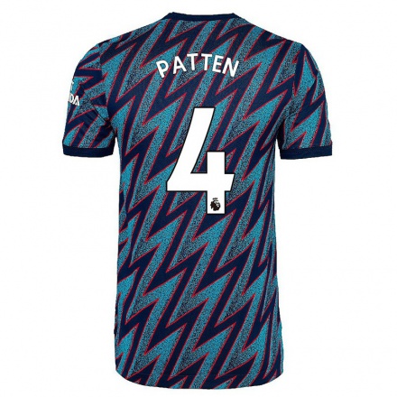 Naisten Jalkapallo Anna Patten #4 Sininen Musta 3. Paita 2021/22 Lyhythihainen Paita T-paita