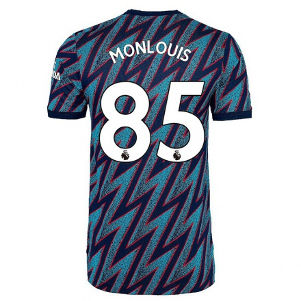 Naisten Jalkapallo Zane Monlouis #85 Sininen Musta 3. Paita 2021/22 Lyhythihainen Paita T-paita