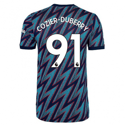 Naisten Jalkapallo Amario Cozier-Duberry #91 Sininen Musta 3. Paita 2021/22 Lyhythihainen Paita T-paita