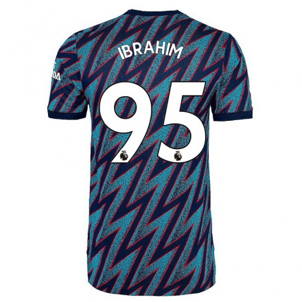 Naisten Jalkapallo Bradley Ibrahim #95 Sininen Musta 3. Paita 2021/22 Lyhythihainen Paita T-paita