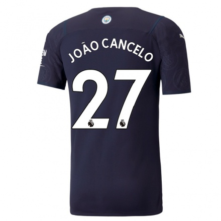 Naisten Jalkapallo Joao Cancelo #27 Tummansininen 3. Paita 2021/22 Lyhythihainen Paita T-paita