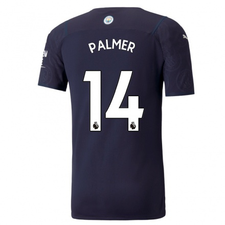 Naisten Jalkapallo Cole Palmer #14 Tummansininen 3. Paita 2021/22 Lyhythihainen Paita T-paita
