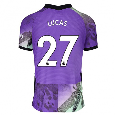 Naisten Jalkapallo Lucas Moura #27 Violetti 3. Paita 2021/22 Lyhythihainen Paita T-paita