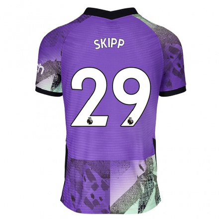 Naisten Jalkapallo Oliver Skipp #29 Violetti 3. Paita 2021/22 Lyhythihainen Paita T-paita