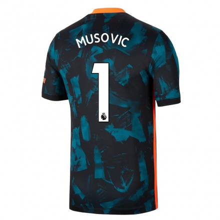 Naisten Jalkapallo Zecira Musovic #1 Tummansininen 3. Paita 2021/22 Lyhythihainen Paita T-paita