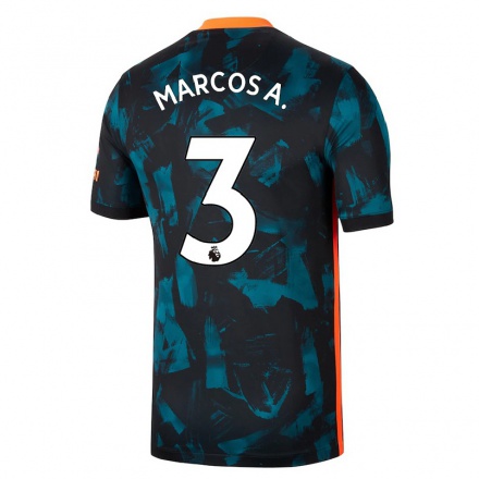 Naisten Jalkapallo Marcos Alonso #3 Tummansininen 3. Paita 2021/22 Lyhythihainen Paita T-paita
