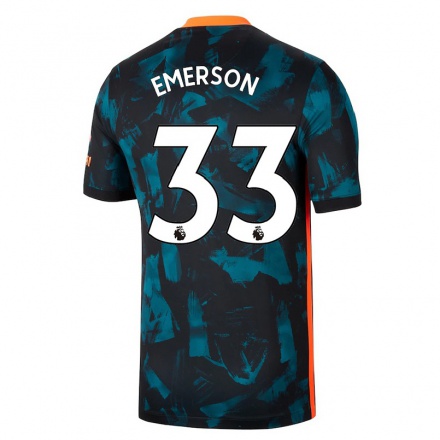 Naisten Jalkapallo Emerson #33 Tummansininen 3. Paita 2021/22 Lyhythihainen Paita T-paita