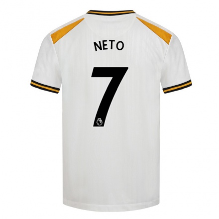 Naisten Jalkapallo Pedro Neto #7 Valkoinen Keltainen 3. Paita 2021/22 Lyhythihainen Paita T-paita