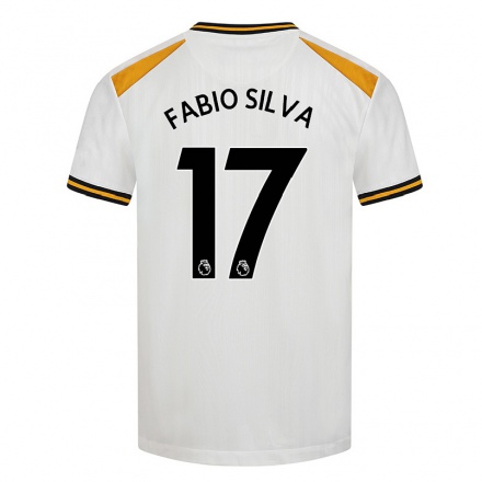 Naisten Jalkapallo Fabio Silva #17 Valkoinen Keltainen 3. Paita 2021/22 Lyhythihainen Paita T-paita