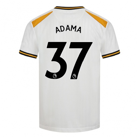 Naisten Jalkapallo Adama Traore #37 Valkoinen Keltainen 3. Paita 2021/22 Lyhythihainen Paita T-paita
