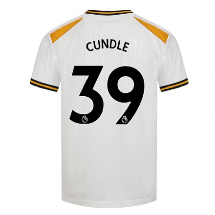 Naisten Jalkapallo Luke Cundle #39 Valkoinen Keltainen 3. Paita 2021/22 Lyhythihainen Paita T-paita