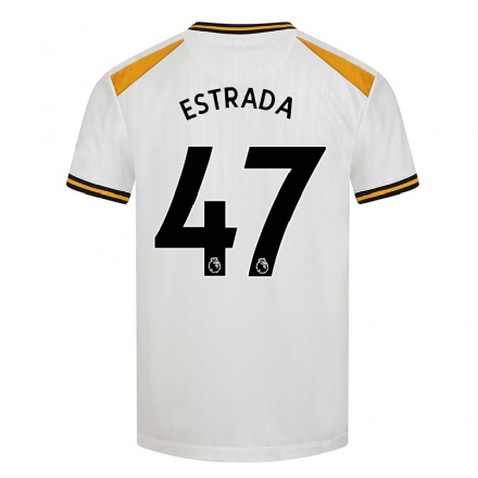 Naisten Jalkapallo Pascal Juan Estrada #47 Valkoinen Keltainen 3. Paita 2021/22 Lyhythihainen Paita T-paita