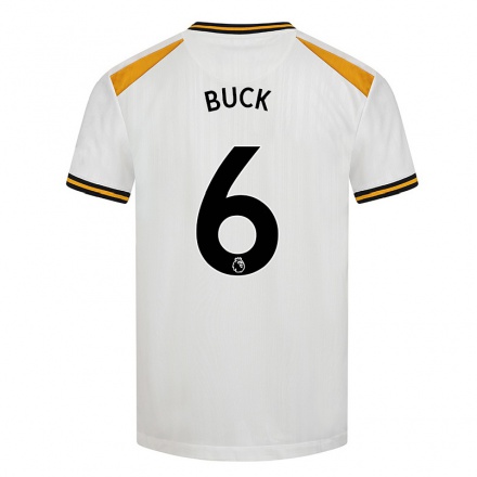 Naisten Jalkapallo Alex Buck #6 Valkoinen Keltainen 3. Paita 2021/22 Lyhythihainen Paita T-paita