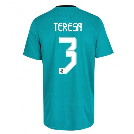 Naisten Jalkapallo Teresa Abelleira #3 Vaaleanvihreä 3. Paita 2021/22 Lyhythihainen Paita T-paita
