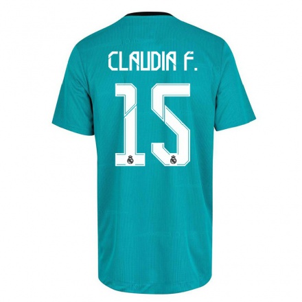 Naisten Jalkapallo Claudia Florentino #15 Vaaleanvihreä 3. Paita 2021/22 Lyhythihainen Paita T-paita