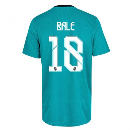 Naisten Jalkapallo Gareth Bale #18 Vaaleanvihreä 3. Paita 2021/22 Lyhythihainen Paita T-paita