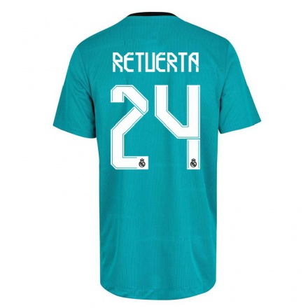 Naisten Jalkapallo Alberto Retuerta #24 Vaaleanvihreä 3. Paita 2021/22 Lyhythihainen Paita T-paita