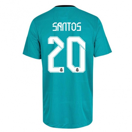 Naisten Jalkapallo Sergio Santos #20 Vaaleanvihreä 3. Paita 2021/22 Lyhythihainen Paita T-paita
