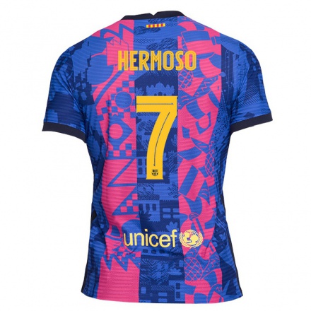 Naisten Jalkapallo Jennifer Hermoso #7 Sininen Ruusu 3. Paita 2021/22 Lyhythihainen Paita T-paita