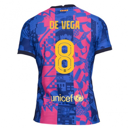 Naisten Jalkapallo Lucas de Vega #8 Sininen Ruusu 3. Paita 2021/22 Lyhythihainen Paita T-paita