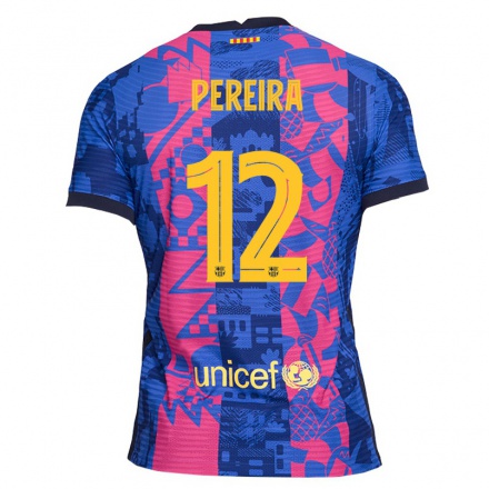 Naisten Jalkapallo Matheus Pereira #12 Sininen Ruusu 3. Paita 2021/22 Lyhythihainen Paita T-paita