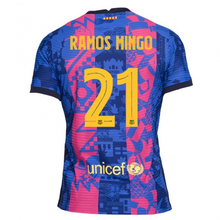 Naisten Jalkapallo Santiago Ramos Mingo #21 Sininen Ruusu 3. Paita 2021/22 Lyhythihainen Paita T-paita