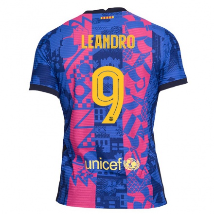 Naisten Jalkapallo Bolmaro Leandro #9 Sininen Ruusu 3. Paita 2021/22 Lyhythihainen Paita T-paita