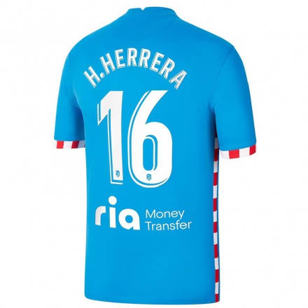 Naisten Jalkapallo Hector Herrera #16 Sininen 3. Paita 2021/22 Lyhythihainen Paita T-paita