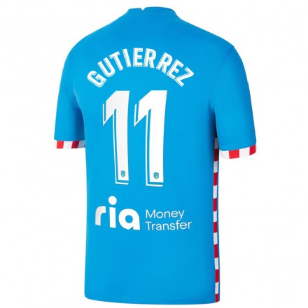 Naisten Jalkapallo Nando Gutierrez #11 Sininen 3. Paita 2021/22 Lyhythihainen Paita T-paita