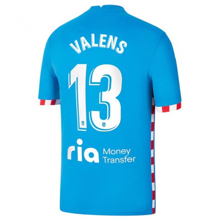 Naisten Jalkapallo Jaume Valens #13 Sininen 3. Paita 2021/22 Lyhythihainen Paita T-paita