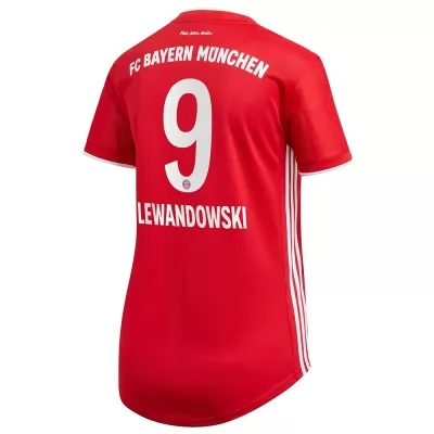 Naisten Jalkapallo Robert Lewandowski #9 Kotipaita Punainen Pelipaita 2020/21 Lyhythihainen Paita
