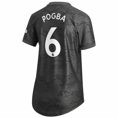 Naisten Jalkapallo Paul Pogba #6 Vieraspaita Musta Pelipaita 2020/21 Lyhythihainen Paita